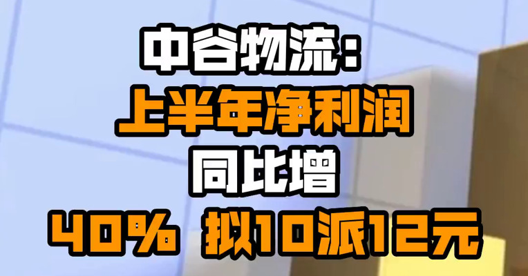 中谷物流：上半年净利润同比增40% 拟10派12元
