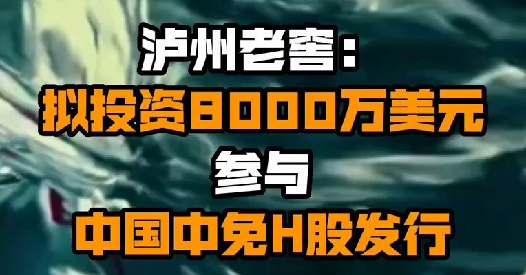 泸州老窖：拟投资8000万美元参与中国中免H股发行