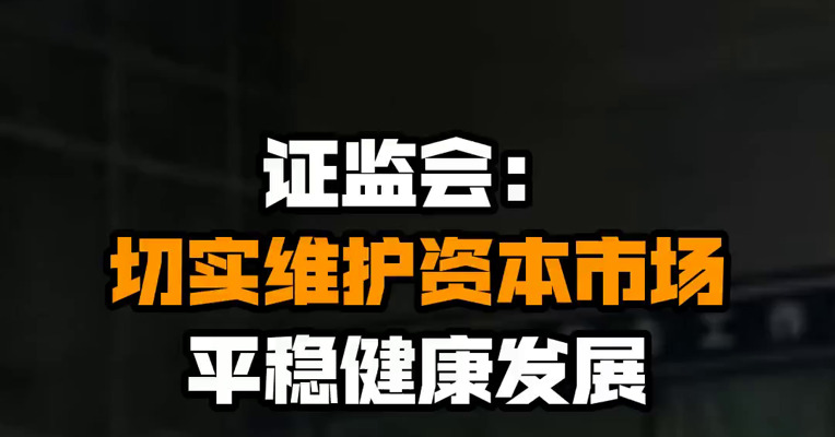 证监会：切实维护资本市场平稳健康发展