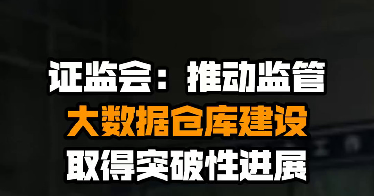 证监会：推动监管大数据仓库建设取得突破性进展
