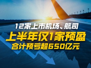 民航数据洞察丨上半年11家航司、机场合计预亏超650亿元  货运恢复至疫情前九成
