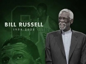 NBA传奇巨星、“指环王”比尔·拉塞尔去世，乔丹、奥尼尔、库里等发文缅怀