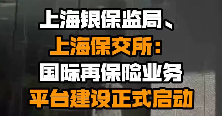 上海银保监局、上海保交所：国际再保险业务平台建设正式启动