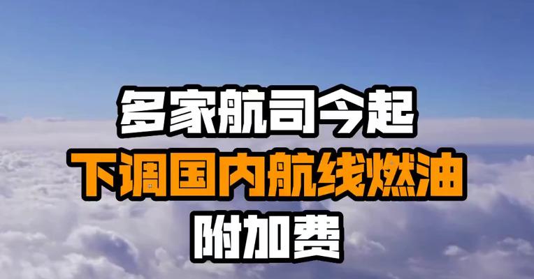 多家航司今起下调国内航线燃油附加费