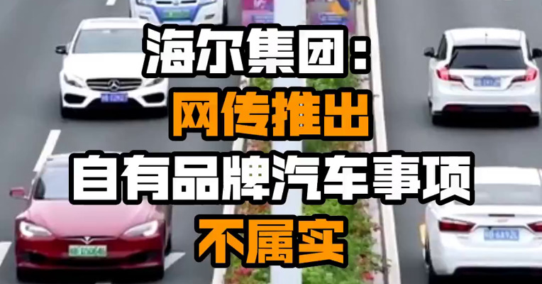 海尔集团：网传推出自有品牌汽车事项不属实