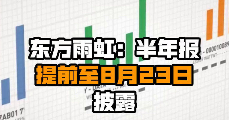 东方雨虹：半年报提前至8月23日披露