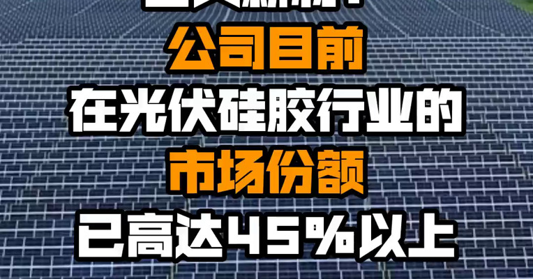 回天新材：公司目前在光伏硅胶行业的市场份额已高达45%以上