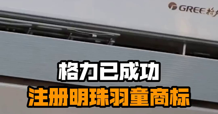 格力已成功注册明珠羽童商标