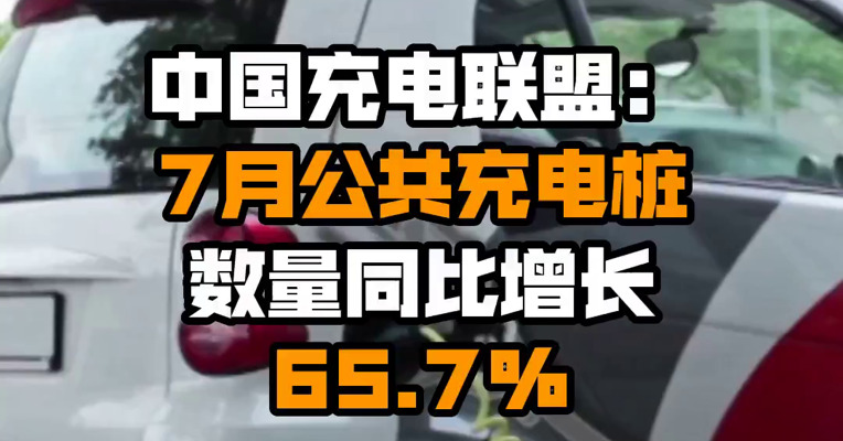 中国充电联盟：7月公共充电桩数量同比增长65.7%