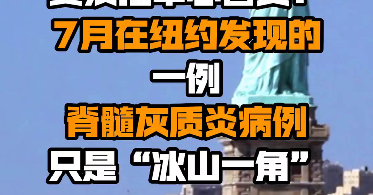 美疾控中心官员：7月在纽约发现的一例脊髓灰质炎病例只是“冰山一角”