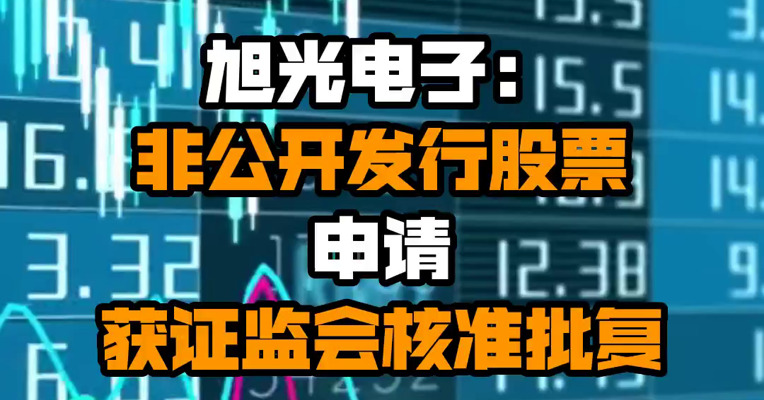 旭光电子：非公开发行股票申请获证监会核准批复
