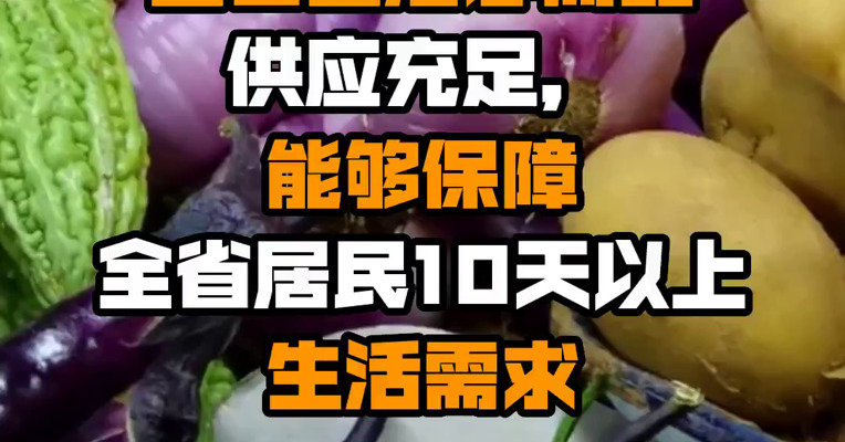 海南省商务厅：全省生活必需品供应充足，能够保障全省居民10天以上生活需求