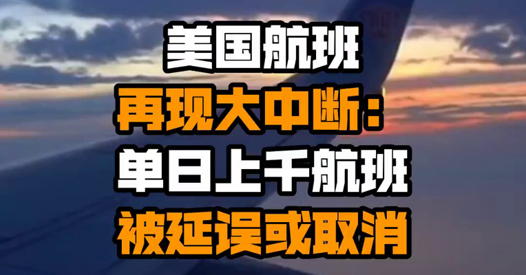 美国航班再现大中断：单日上千航班被延误或取消