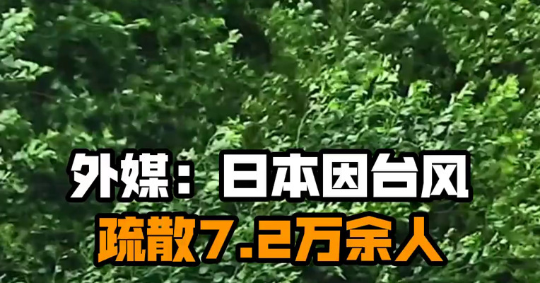 外媒：日本因台风疏散7.2万余人