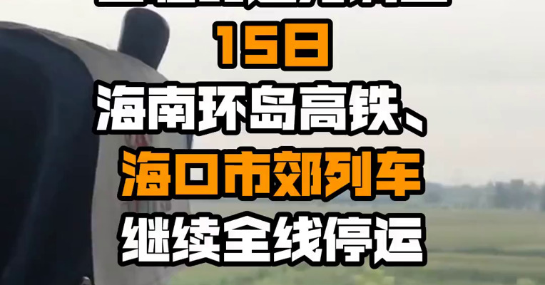 因临时运力调整 15日海南环岛高铁、海口市郊列车继续全线停运