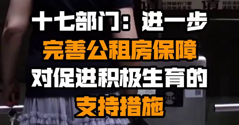 十七部门：进一步完善公租房保障对促进积极生育的支持措施