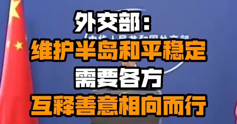 外交部：维护半岛和平稳定 需要各方互释善意相向而行