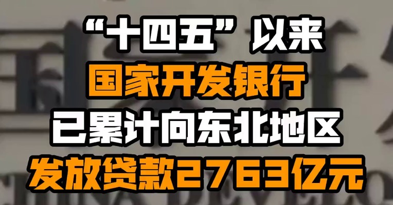 “十四五”以来国家开发银行已累计向东北地区发放贷款2763亿元
