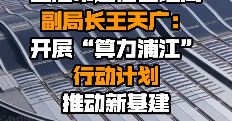 上海市通信管理局副局长王天广：开展“算力浦江”行动计划推动新基建
