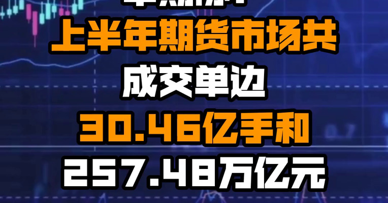 中期协：上半年期货市场共成交单边30.46亿手和257.48万亿元