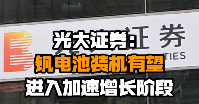 光大证券：钒电池装机有望进入加速增长阶段