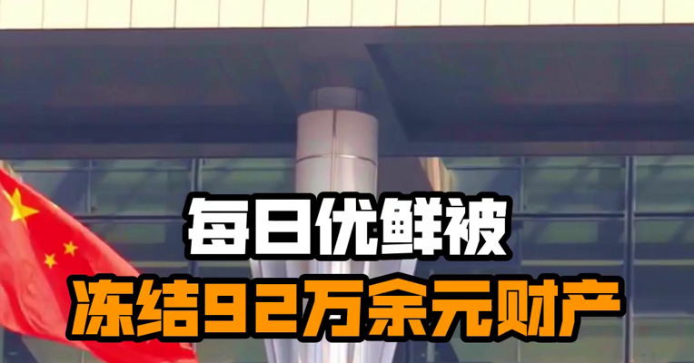 每日优鲜被冻结92万余元财产