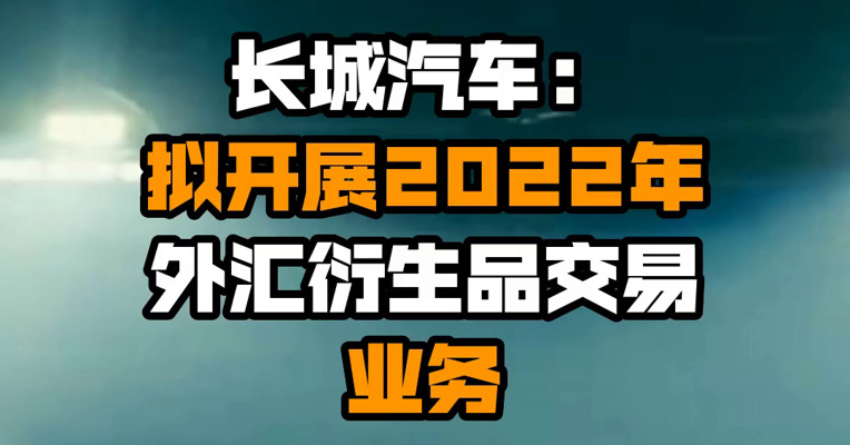 长城汽车：拟开展2022年外汇衍生品交易业务