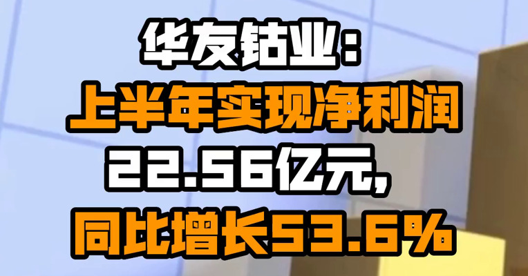 华友钴业：上半年实现净利润22.56亿元，同比增长53.6%