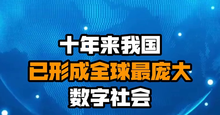 十年来我国已形成全球最庞大数字社会