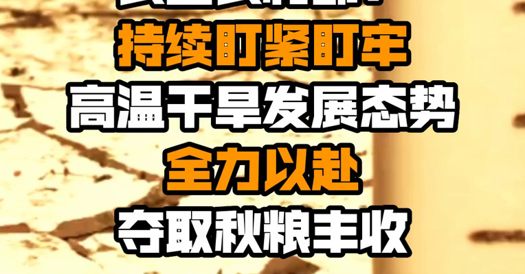 农业农村部：持续盯紧盯牢高温干旱发展态势 全力以赴夺取秋粮丰收