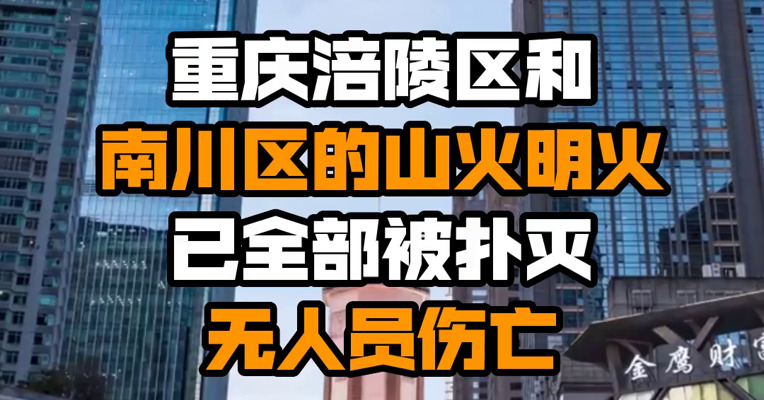 重庆涪陵区和南川区的山火明火已全部被扑灭 无人员伤亡