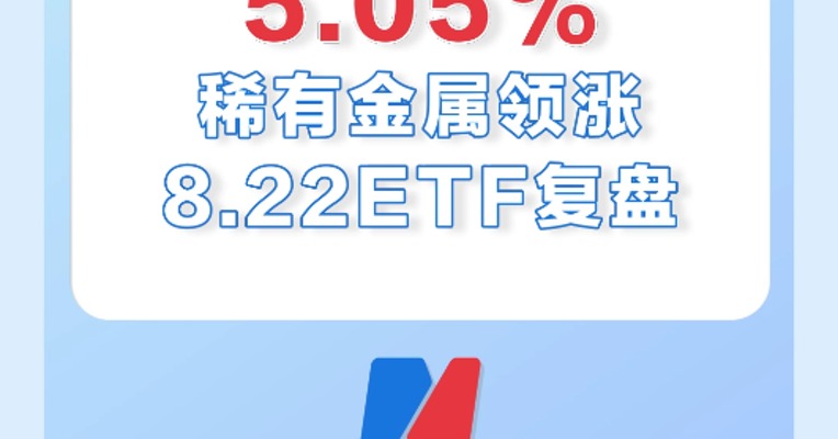 8月22日，稀有金属领涨ETF，涨幅5.05%