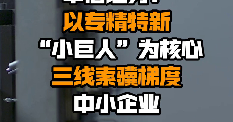 中信证券：以专精特新“小巨人”为核心 三线索骥梯度中小企业