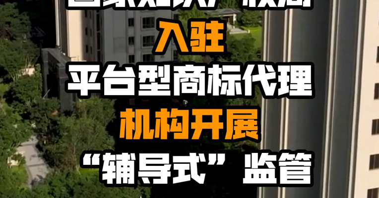 国家知识产权局入驻平台型商标代理机构开展“辅导式”监管