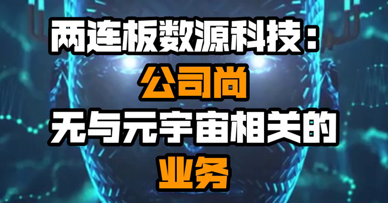 两连板数源科技：公司尚无与元宇宙相关的业务