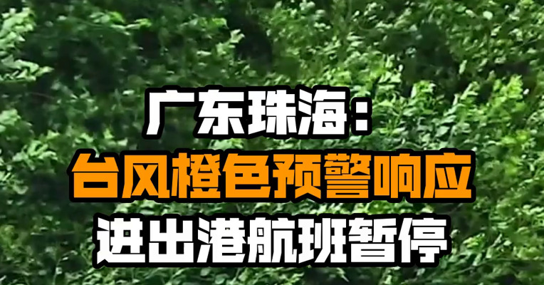 广东珠海：台风橙色预警响应 进出港航班暂停