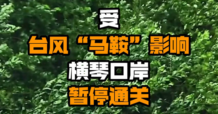受台风“马鞍”影响 横琴口岸暂停通关