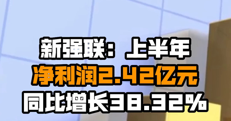 新强联：上半年净利润2.42亿元 同比增长38.32%