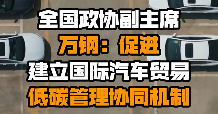 全国政协副主席万钢：促进建立国际汽车贸易低碳管理协同机制