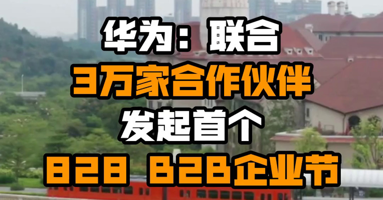 华为：联合3万家合作伙伴发起首个828 B2B企业节