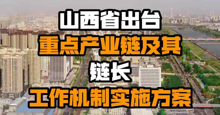 山西省出台重点产业链及其链长工作机制实施方案
