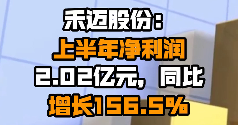 禾迈股份：上半年净利润2.02亿元，同比增长156.5%
