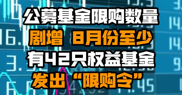 公募基金限购数量剧增 8月份至少有42只权益基金发出“限购令”