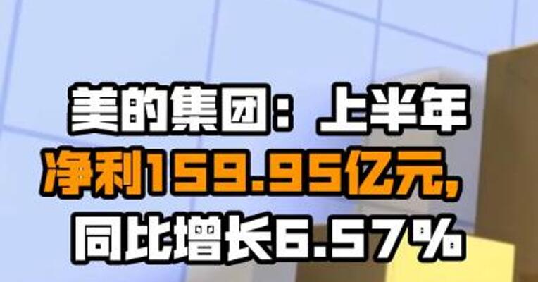 美的集团：上半年净利159.95亿元，同比增长6.57%