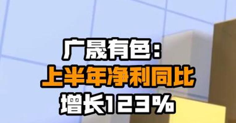 广晟有色：上半年净利同比增长123%