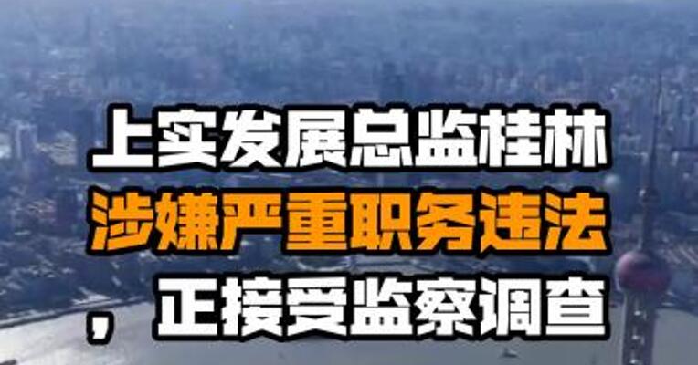 上实发展总监桂林涉嫌严重职务违法，正接受监察调查