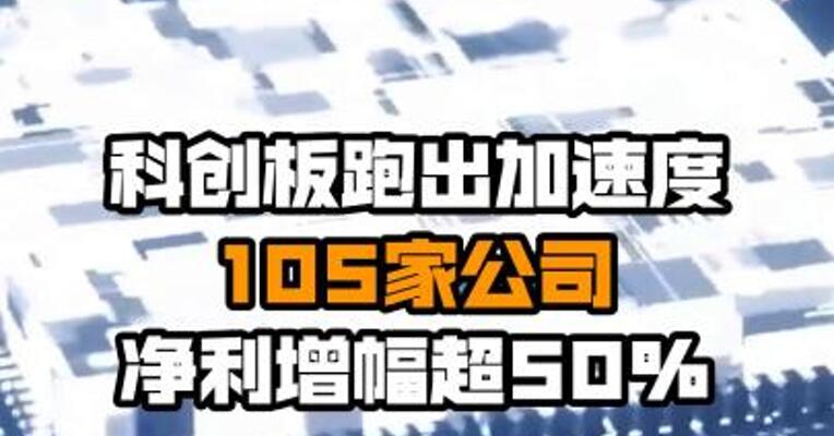 科创板跑出加速度 105家公司净利增幅超50%