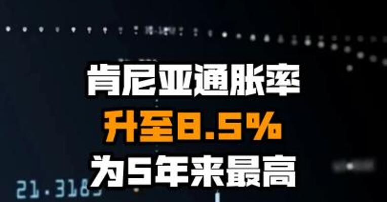 肯尼亚通胀率升至8.5% 为5年来最高
