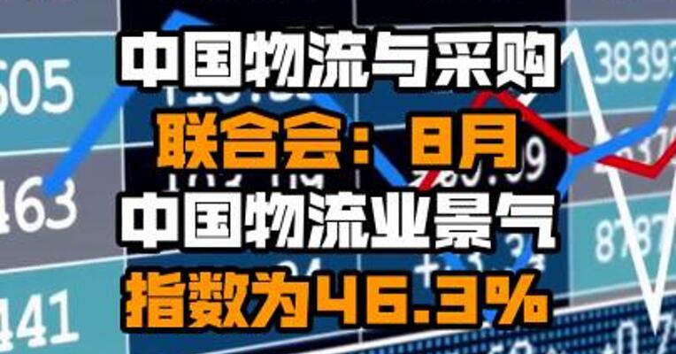 中国物流与采购联合会：8月中国物流业景气指数为46.3%