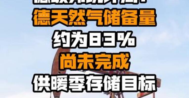 德联邦统计局：德天然气储备量约为83% 尚未完成供暖季存储目标